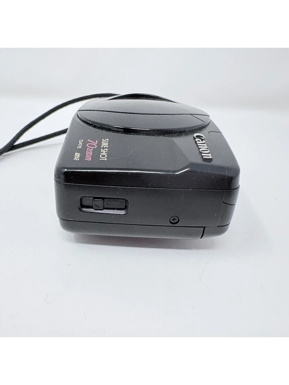 Canon Sure Shot 70 Zoom 35mm Point & Shoot Film Black Camera Parts Only